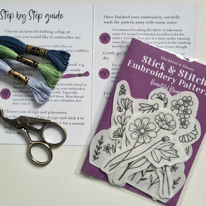 Beautiful Blooms Stick & Stitch | Blackbird & Bloom