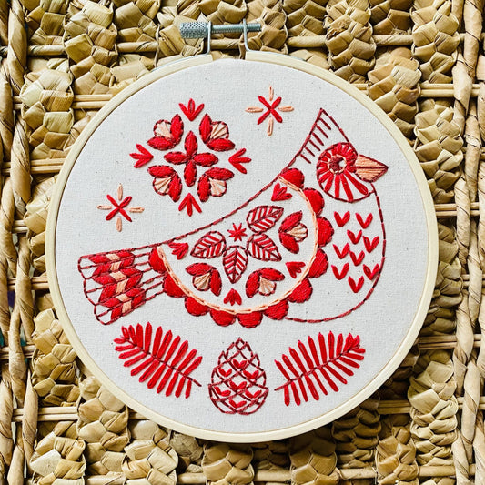 Cardinal Embroidery Kit | Hook, Line & Tinker