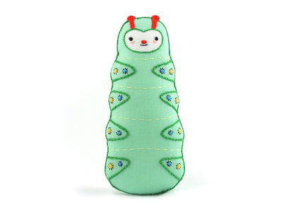 Embroidered Caterpillar Plushie Kit | Kiriki Press