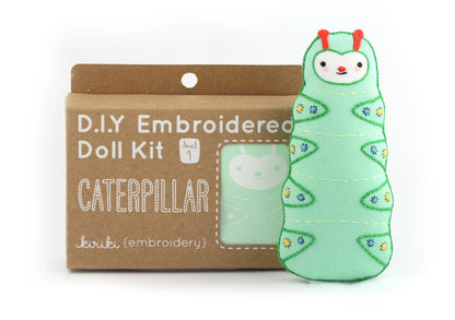 Embroidered Caterpillar Plushie Kit | Kiriki Press