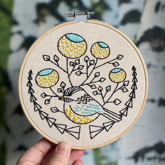 Chickadee Embroidery Kit | Hook, Line & Tinker