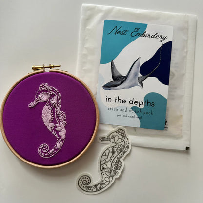 In The Depths Stick & Stitch Embroidery Pack | Nest Embroidery