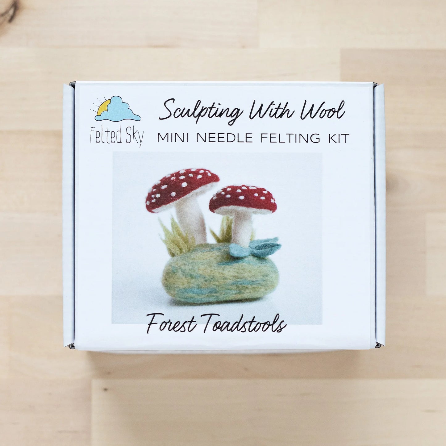 Forest Toadstools Mini Needle Felting Kit