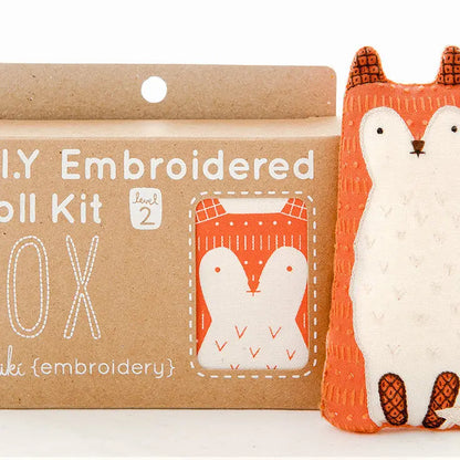 Embroidered Fox Plushie Kit | Kiriki Press