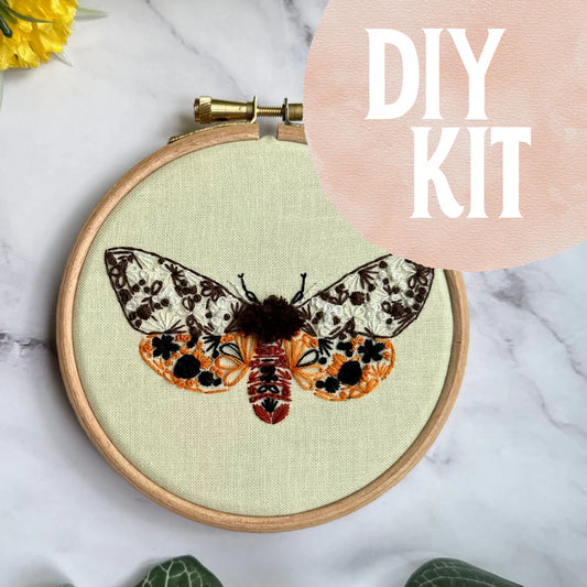 Garden Tiger Moth Embroidery Kit | Nest Embirdery