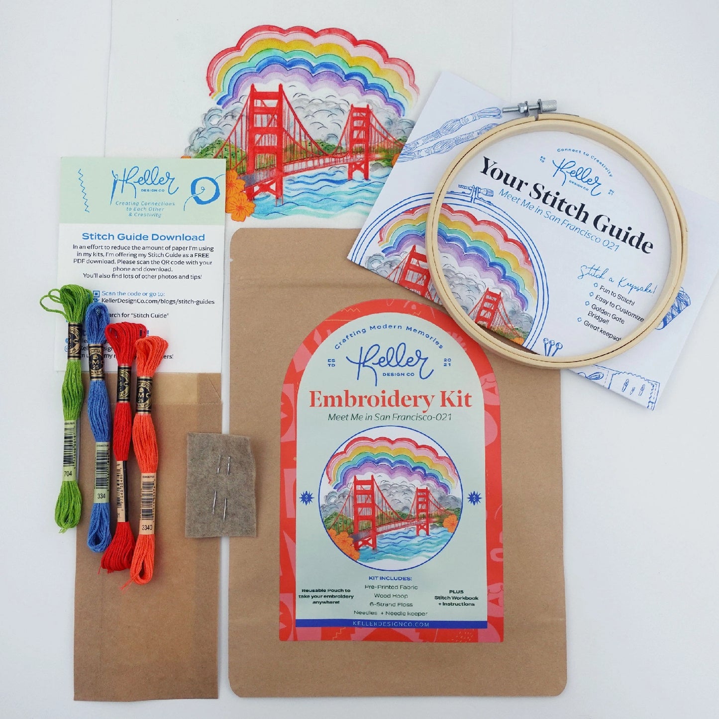 Meet Me in San Francisco Embroidery Kit | Keller Design Co.