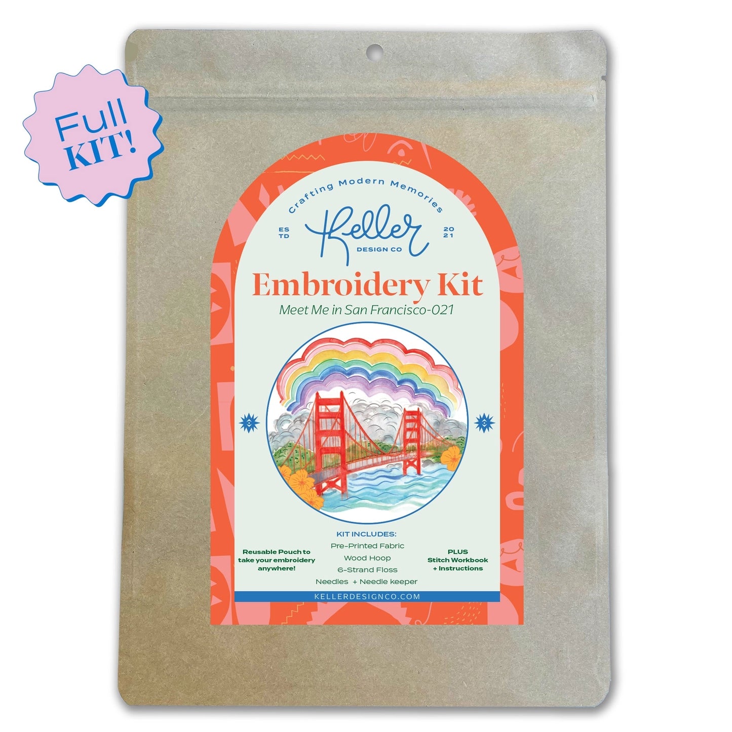 Meet Me in San Francisco Embroidery Kit | Keller Design Co.