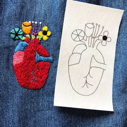 Hearts & Hands Embroidery Pattern Transfers | Wrenbirdarts