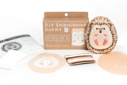 Embroidered Hedgehog Plushie Kit | Kiriki Press