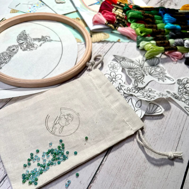 Spring Equinox Deluxe Embroidery Kit | Nest Embirdery