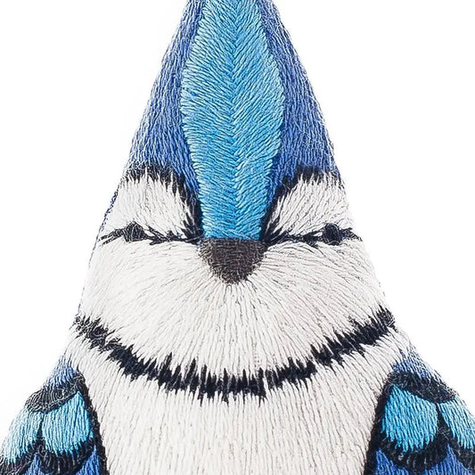 Embroidered Blue Jay Plushie Kit | Kiriki Press