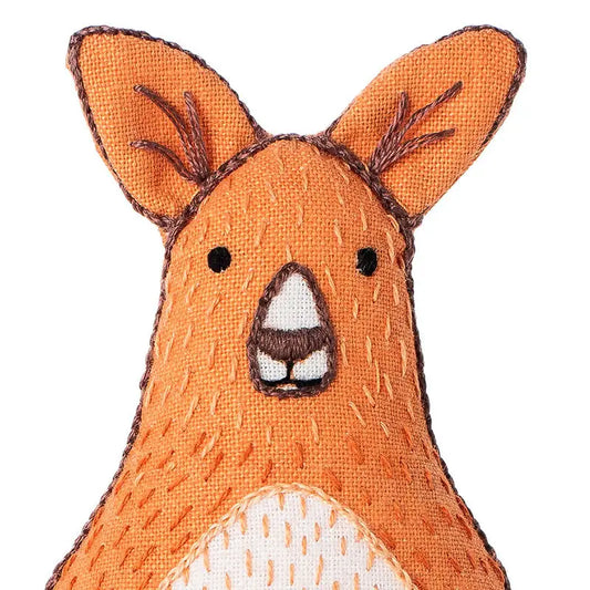 Embroidered Kangaroo Plushie Kit | Kiriki Press