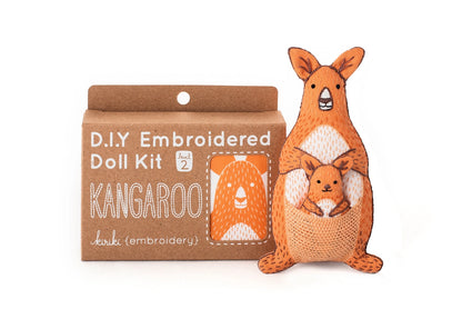 Embroidered Kangaroo Plushie Kit | Kiriki Press