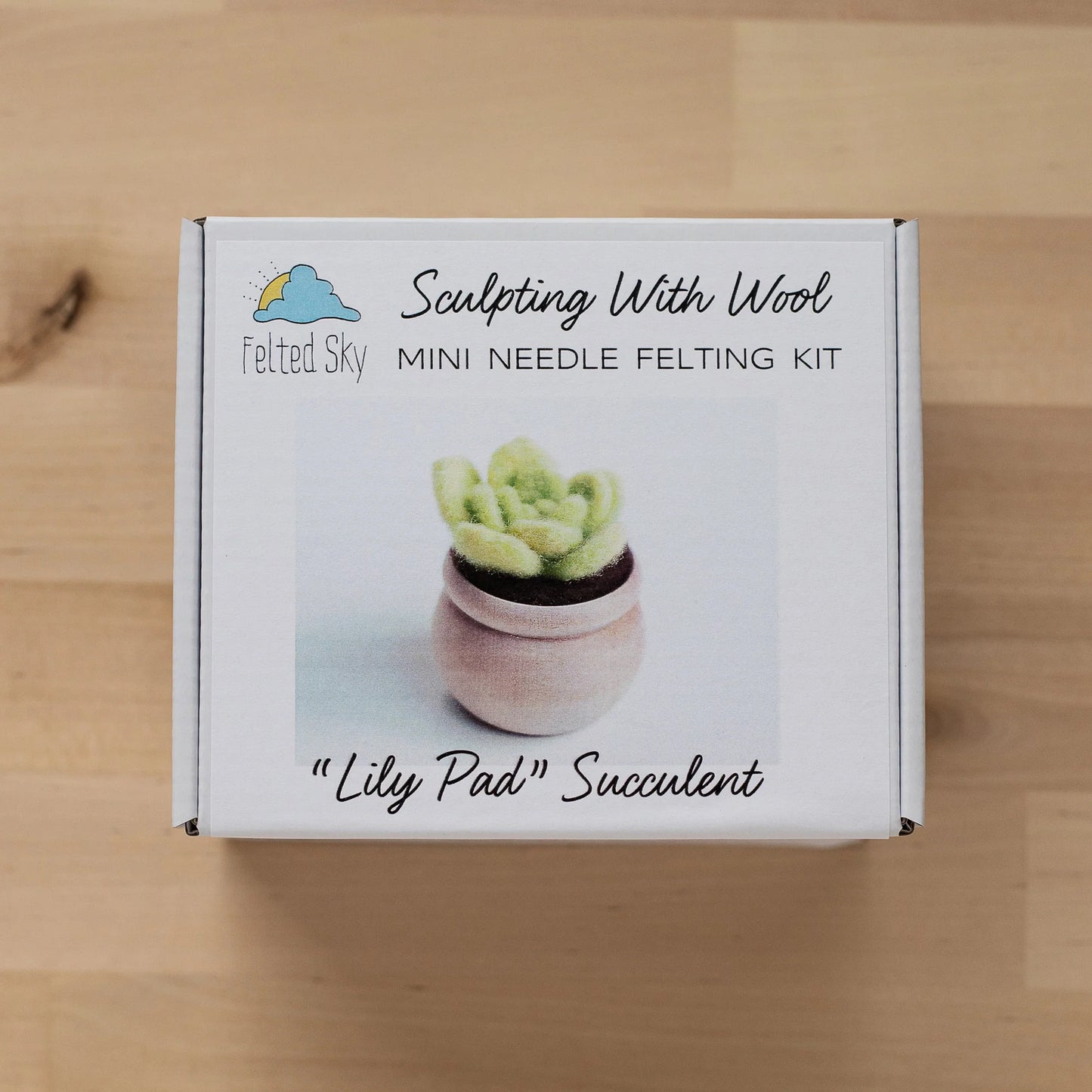 Lily Pad Succulent Mini Needle Felting Kit