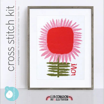 Love Cross Stitch Kit | Budgiegoods