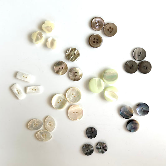 Shell Buttons - 5/8 to 7/8 inch