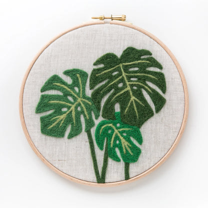 Monstera Needle Felting Kit