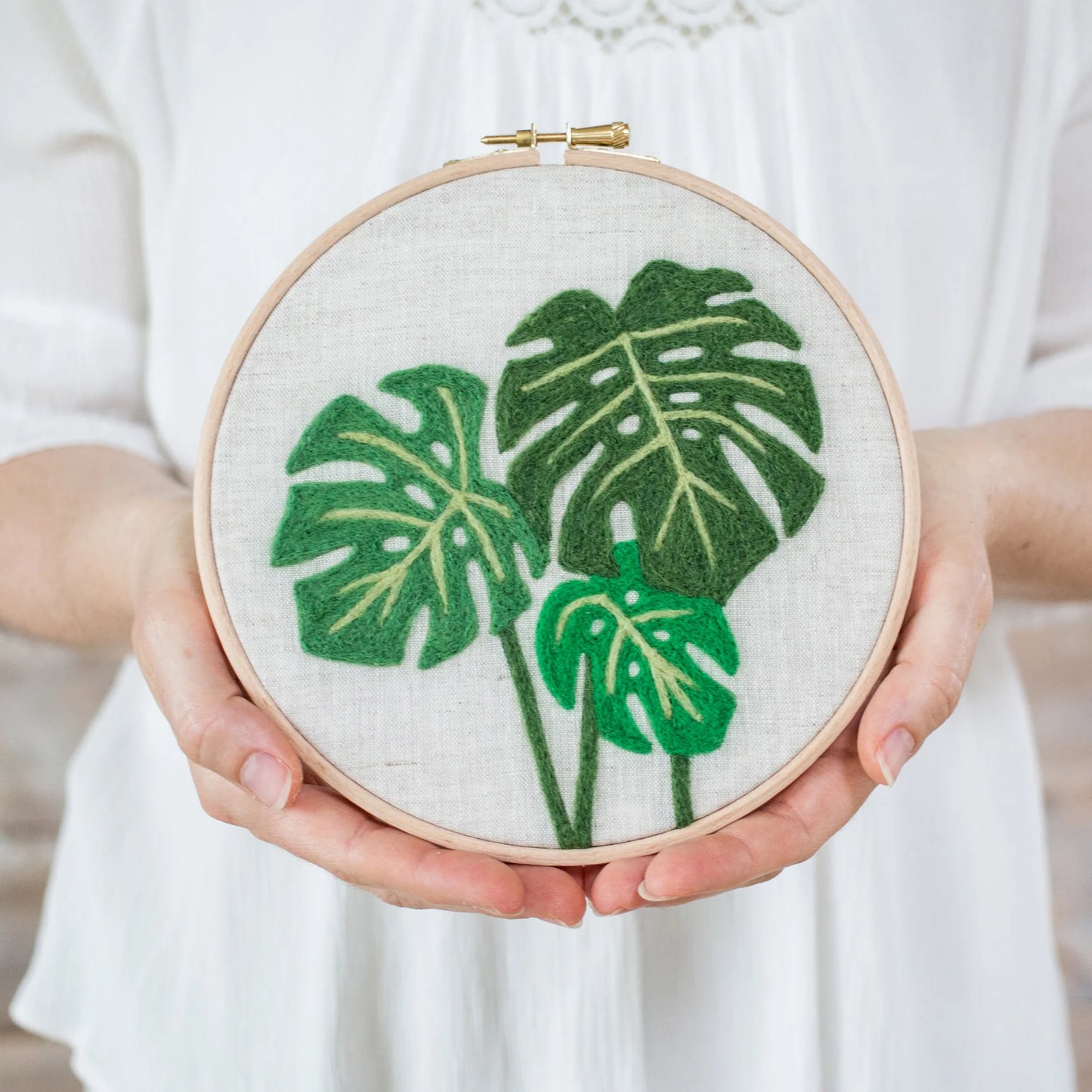 Monstera Needle Felting Kit