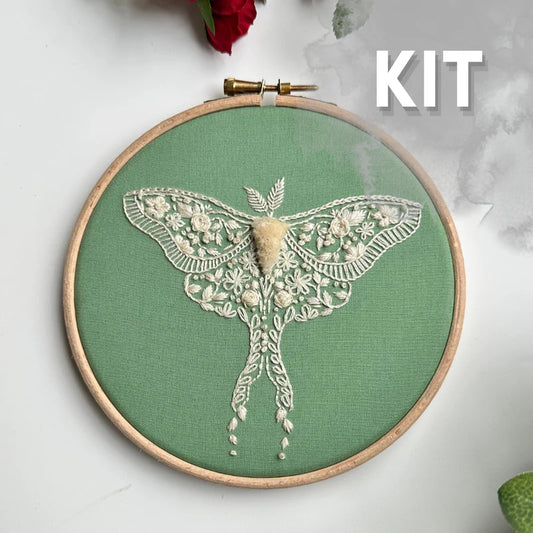 Vintage Moth Embroidery Kit | Nest Embirdery