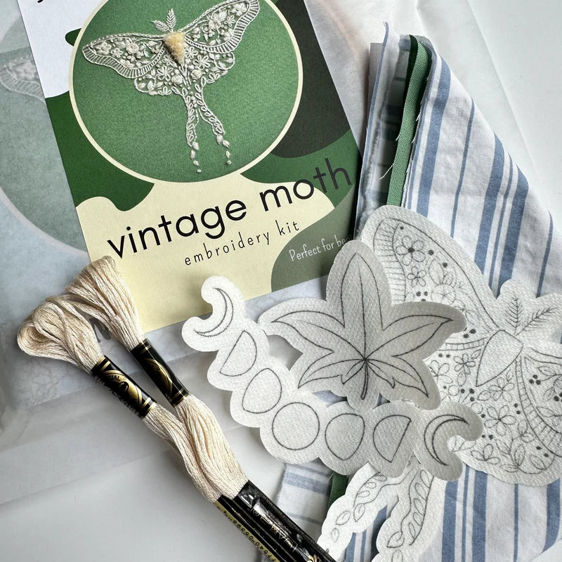 Vintage Moth Embroidery Kit | Nest Embirdery