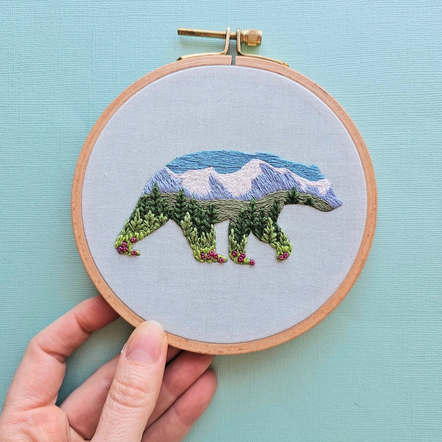 Mountain Bear Embroidery Kit | Jessica Long Embroidery