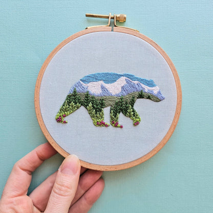 Mountain Bear Embroidery Kit | Jessica Long Embroidery