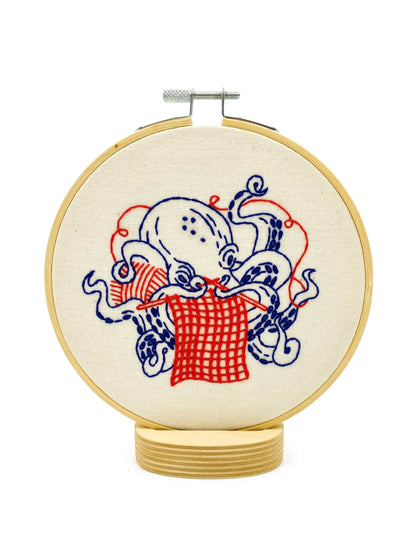 Knitting Octopus Embroidery Kit | Hook, Line & Tinker