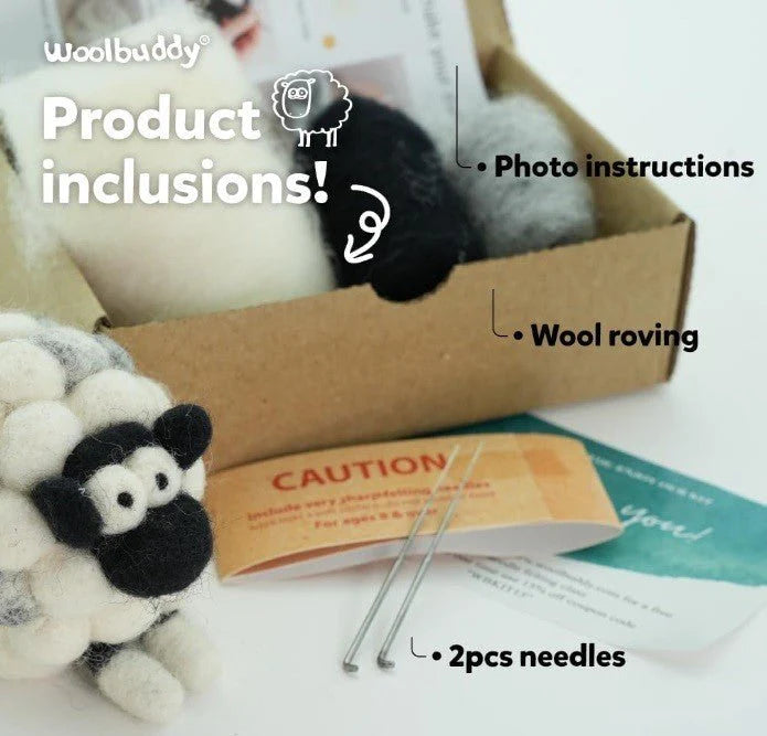 Sheep Needle Felting Kit | Woolbuddy