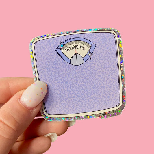 Nourished Scale Glitter Sticker | The Peach Fuzz