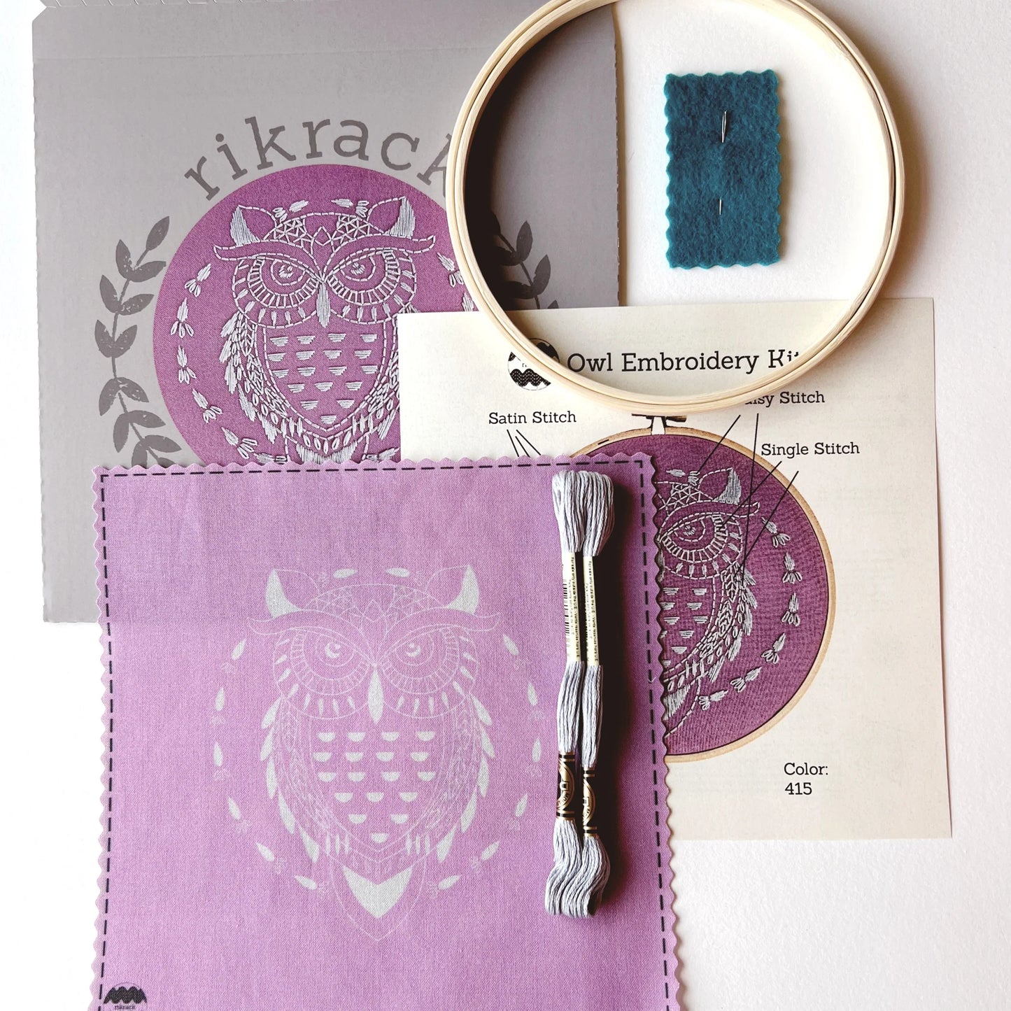 Owl Embroidery Kit | Rikrack