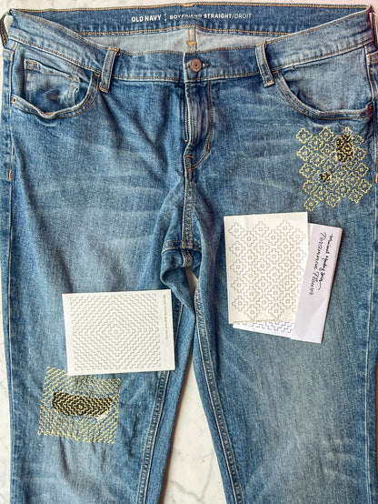 Persimmon Flowers Mending + Embellishment Stick & Stitch | Approved Textiles