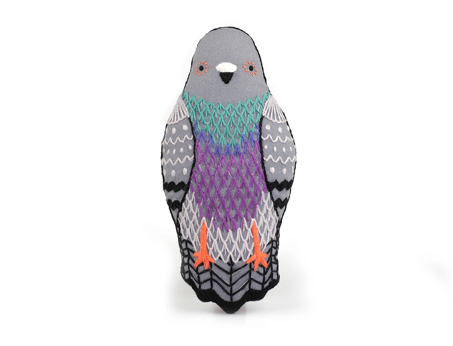 Embroidered Pigeon Plushie Kit | Kiriki Press