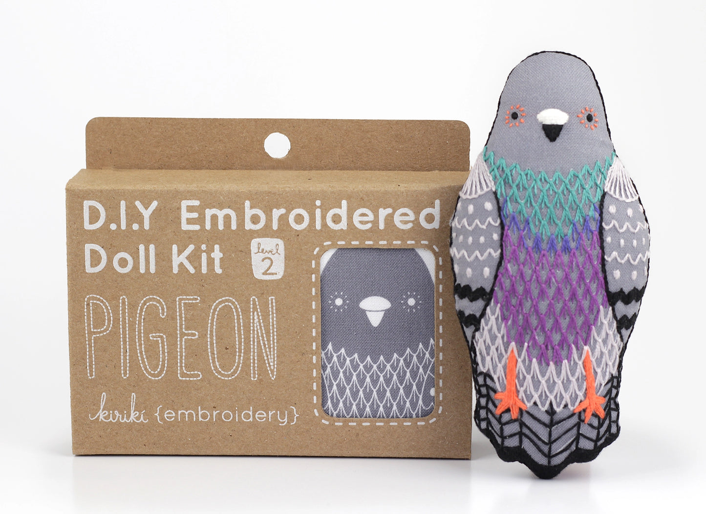 Embroidered Pigeon Plushie Kit | Kiriki Press