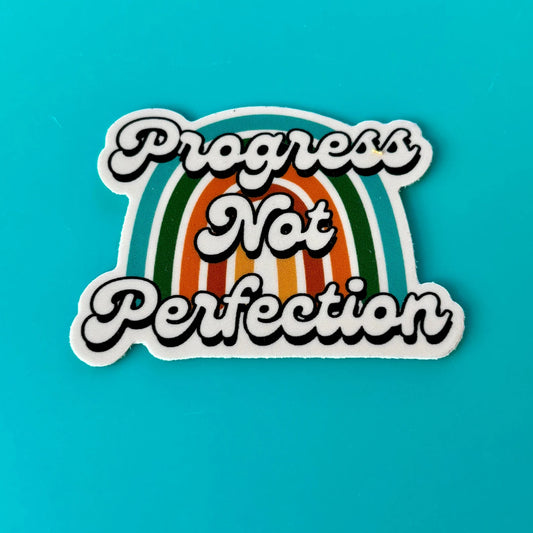 Progress not Perfection Sticker | Comma Craft Co.