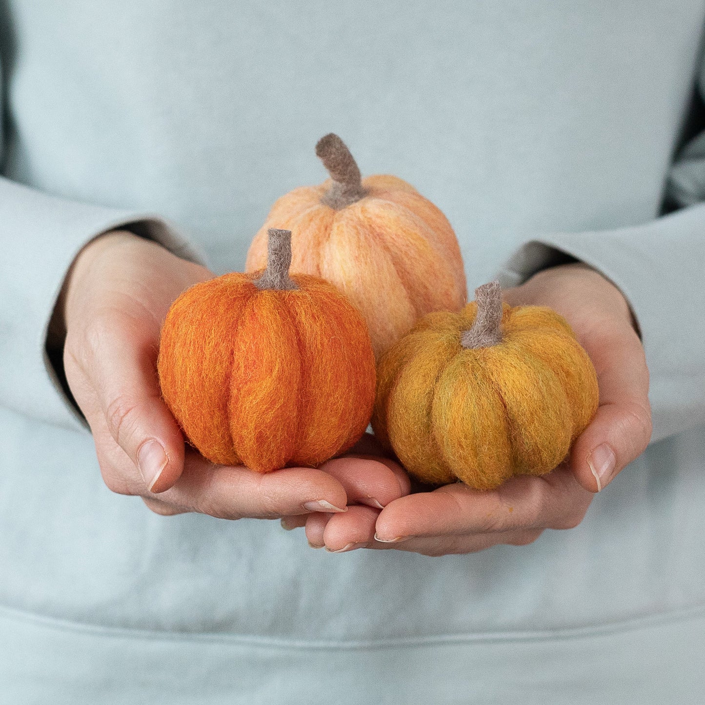 Pumpkin Trio Mini Needle Felting Kit