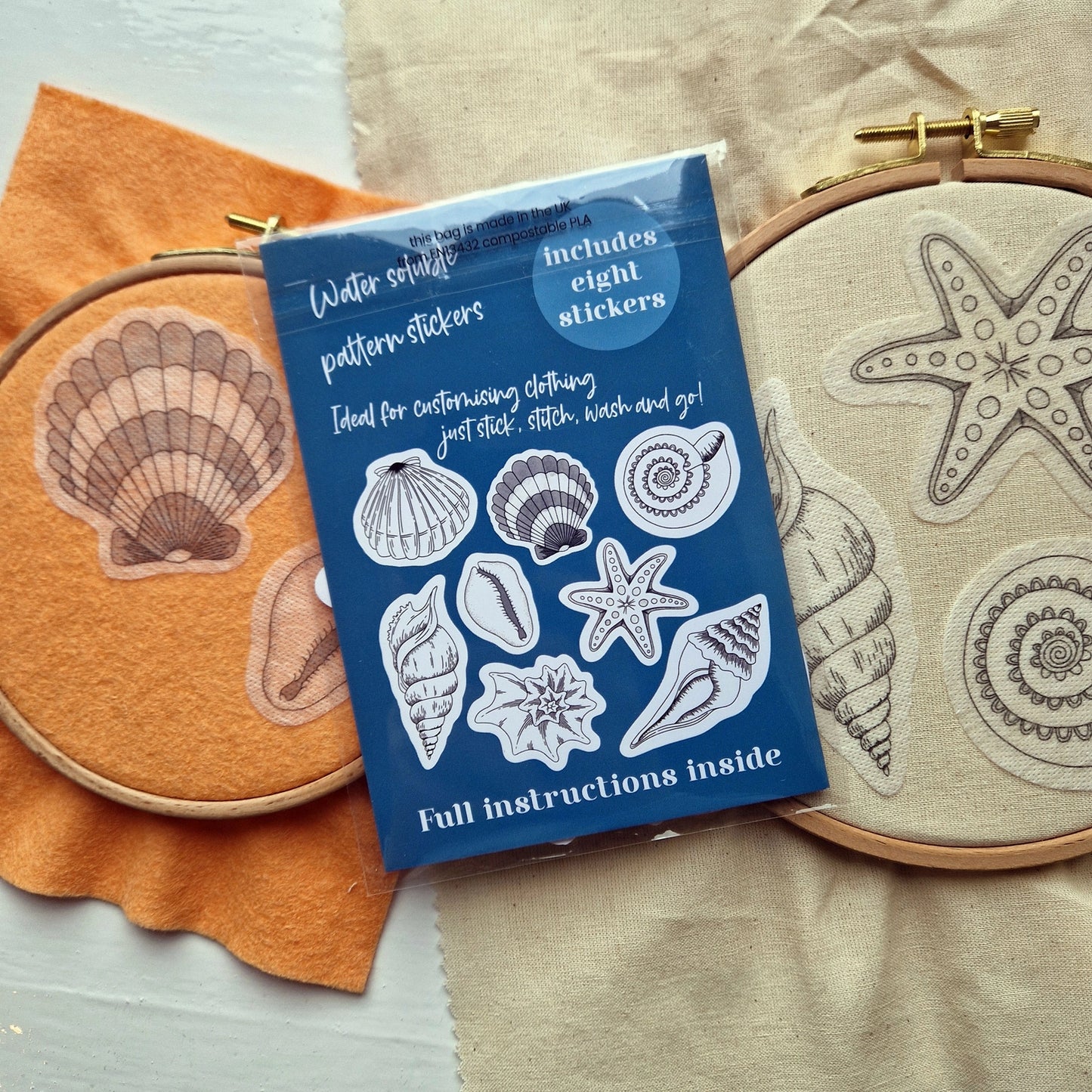 Seashells Stick & Stitch | Blackbird & Bloom