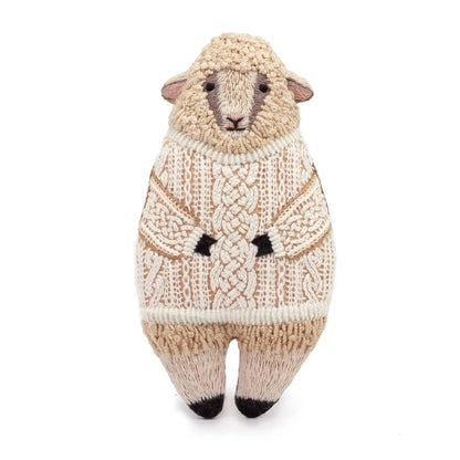 Embroidered Sheep Plushie Kit | Kiriki Press