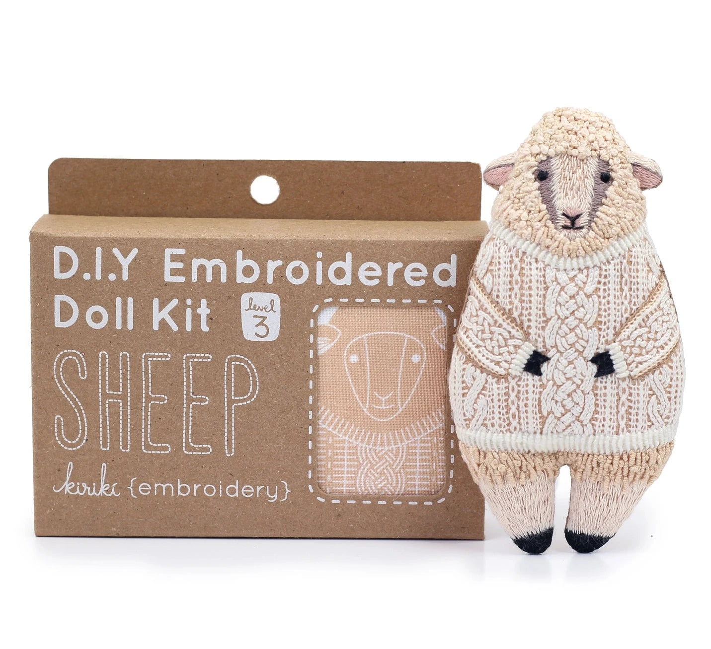 Embroidered Sheep Plushie Kit | Kiriki Press