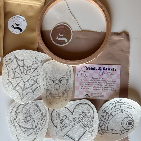 Skeleton Stick & Stitch | Embroider Me Wicked