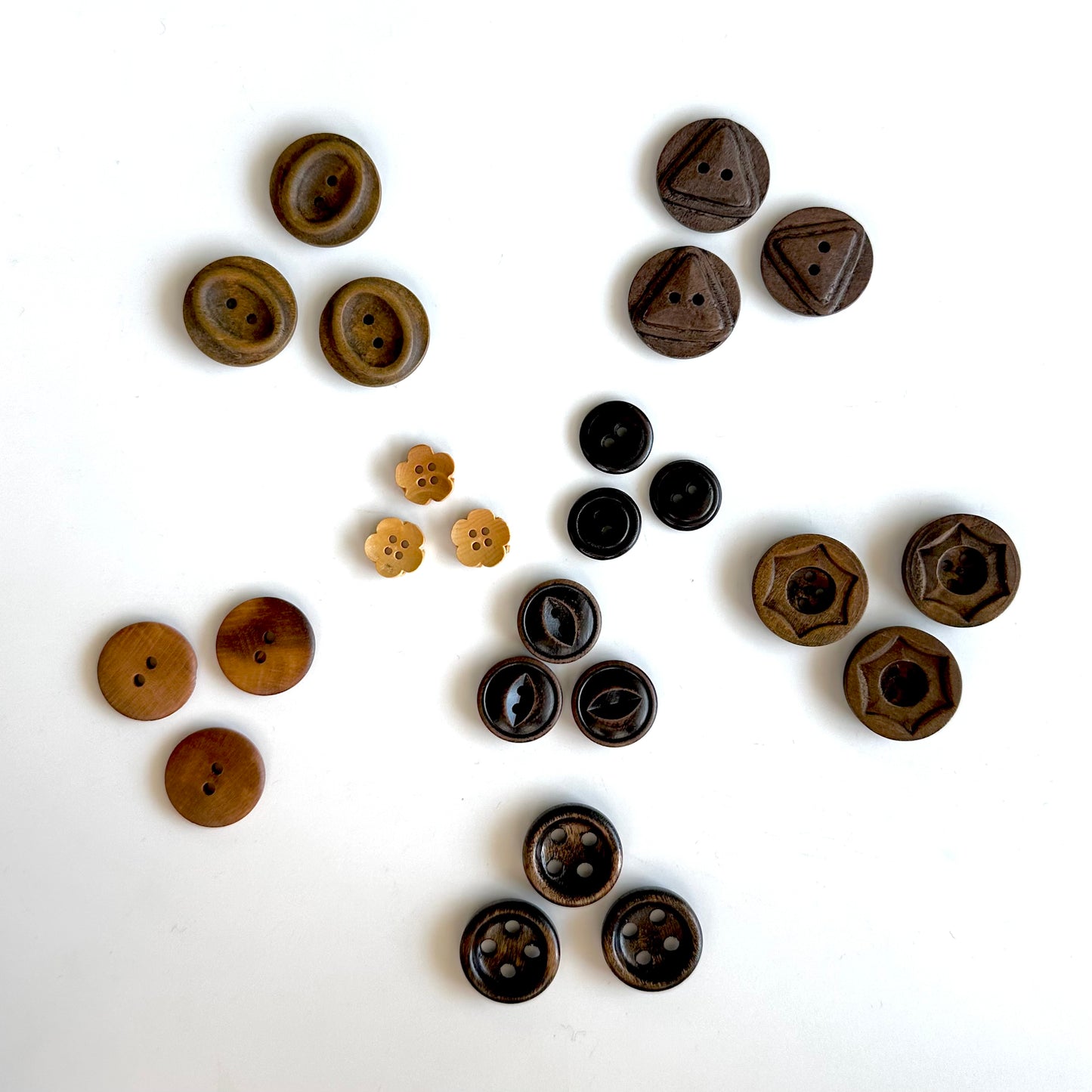 Wood Buttons - 7/8 inch and under