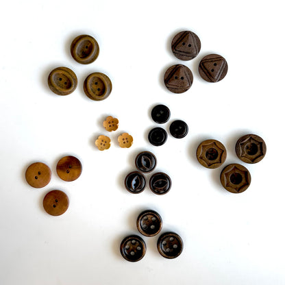 Wood Buttons - 7/8 inch and under