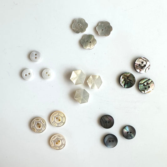 Shell Buttons - under 5/8 inch