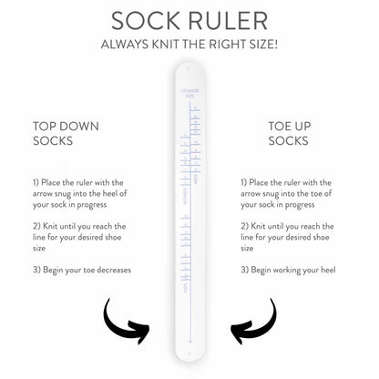 Sock Sizing Bracelet Ruler | Twice Sheared Sheep