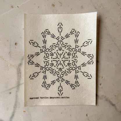 Snow Crystals Mending + Embellishment Stick & Stitch | Approved Textiles