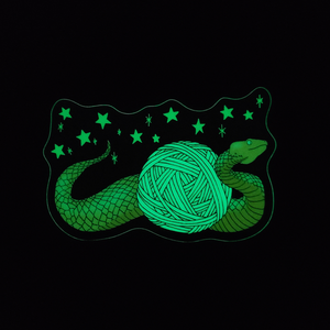 Yarn Snake Glow-in-the-Dark Sticker