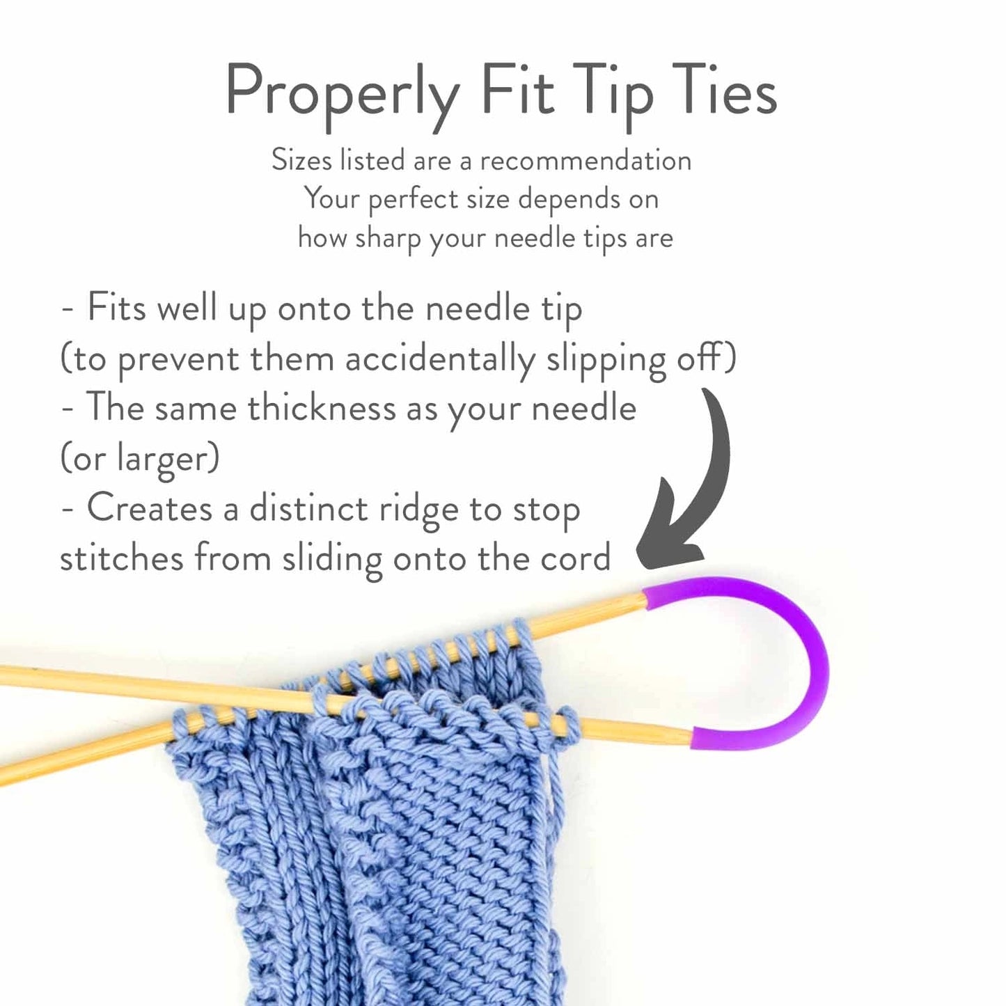 Tip Ties - Knitting Needle Point Protectors | Twice Sheared Sheep