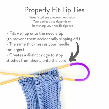 Tip Ties - Knitting Needle Point Protectors | Twice Sheared Sheep