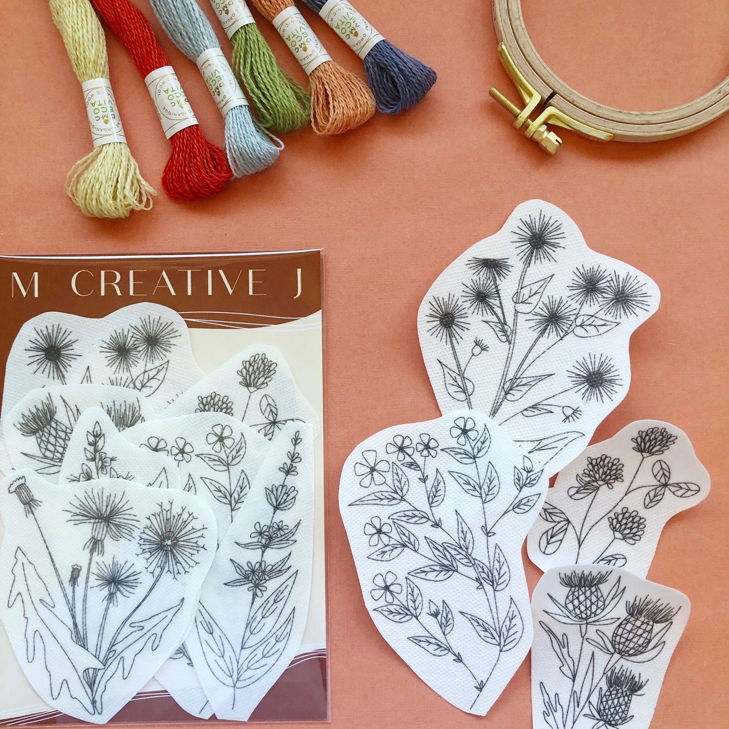 Unconventional Flowers Stick & Stitch | MCreativeJ