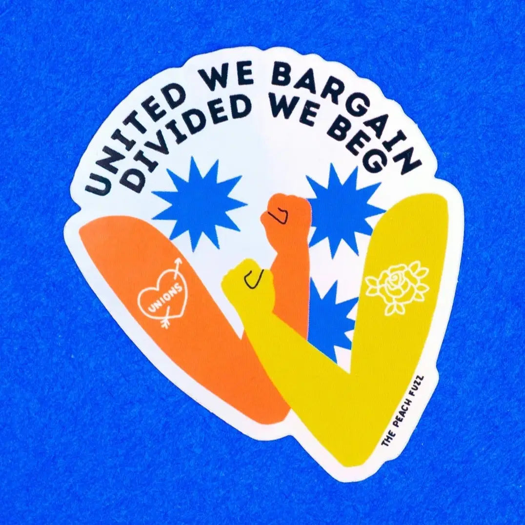 United We Bargain Sticker | The Peach Fuzz