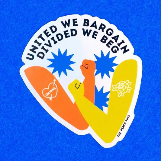 United We Bargain Sticker | The Peach Fuzz